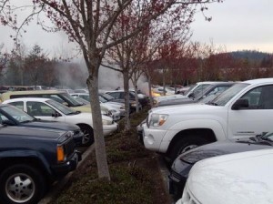Car Fire by Carl Adams